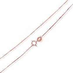 Sea of Ice Sterling Silver 1mm Square Snake Chain Necklace for Women, Size 14'' - 36'' Italy