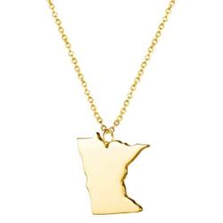 Joycuff State Necklace Pendant Country Personalized Long Distance Gifts for Best Friend Sister Girlfriend Wife Mom Traveling Leaving Going Away Jewelry