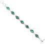Malachite Bracelet 925 Silver Overlay Handmade Boho Style Jewelry