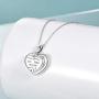 Locket Necklace Sterling Silver I Love You to The Moon and Back Necklace 4 Photo Heart Locket Necklace Love Memory Jewelry Gifts for Women Girl