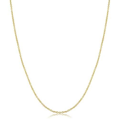 14k Yellow Gold Filled or White Gold Filled 1 mm, 1.3 mm, 1.5 mm or 2.1 mm Cable Pendant Chain Necklace