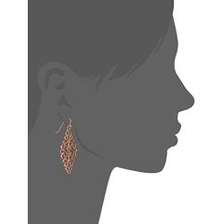 1928 Jewelry Filigree Diamond-Shape Drop Earrings