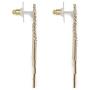 Vince Camuto Pave Mesh and Bar Earrings, goldtone/crystal, medium (VJ-404484)
