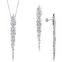 ENZOMAR River Necklace and Earring Sets for Women - Bridal Jewelry Set for Wedding, Engagement Gifts for Women, Bridesmaids Gifts for Wedding, Big Sister Necklace, Grandma Necklace, Wife Birthday Gift, Anniversary Gift, Mom Gifts, Mothers Day Gifts