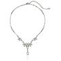 1928 Jewelry Crystal Teardrop Y-Shape Necklace, 15''