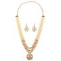 Touchstone Indian Bollywood Handcrafted Traditional Royal Mughal Kundan Polki Meenakari Enamel Colorful Wedding Designer Jewelry Long Necklace Set in Gold and Silver Tone for Women.