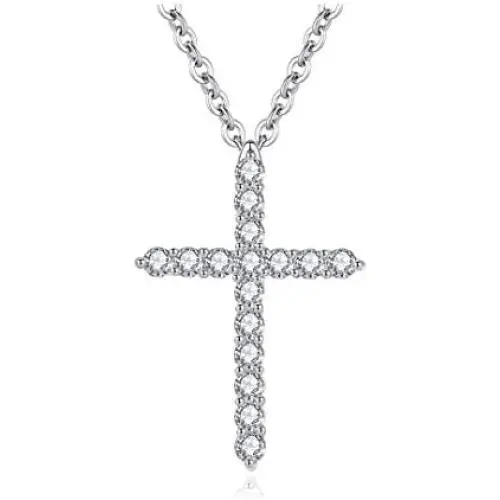 KOEDLN Full Shining Zircon Crystal Cross Pandent Neckalce Christian Religion Protect Luck Necklace for Women Girls Jewelry KOEDLN Full Shining Zircon Crystal Cross Pandent Neckalce Christian Religion Protect Luck Necklace for Women Girls Jewelry