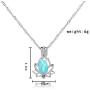 N-A Luminous Glowing in The Dark Moon Lotus Flower Shaped Pendant Necklace for Women Yoga Prayer Buddhism Jewelry