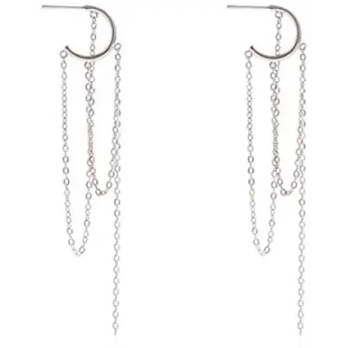 SLUYNZ 925 Sterling Silver Huggie Stud Earrings Dangle Earrings Tassel for Women Teen Girls Elegant Dangle Earrings