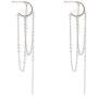 SLUYNZ 925 Sterling Silver Huggie Stud Earrings Dangle Earrings Tassel for Women Teen Girls Elegant Dangle Earrings