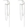 SLUYNZ 925 Sterling Silver Huggie Stud Earrings Dangle Earrings Tassel for Women Teen Girls Elegant Dangle Earrings