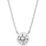 PAVOI 14K Gold Plated 1.00 ct (D Color, VVS Clarity) CZ Simulated Diamond Bezel-Set Solitaire Choker Necklace | Sterling Silver Necklace for Women