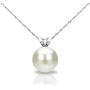 14k Gold 8-8.5mm Round Freshwater Cultured Pearl Rope Chain Pendant Necklace, 18''