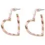 2 Pairs Heart Shaped Hoop Earrings Hollow Colorful Enamel Stripe Statement Dangle Earrings Fashion Loop Earrings for Women Girls Party Jewelry 2 Pairs Heart Shaped Hoop Earrings Hollow Colorful Enamel Stripe Statement Dangle Earrings Fashion Loop Earrings for Women Girls Party Jewelry