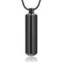 Cremation Jewelry Cylinder Urn Ashes Neckalce for Women Men Glass Memorial Locket Keepsake Pendant Ash Holder