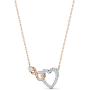 SWAROVSKI Womens Infinity Jewelry Set Collection, Rose Gold Tone & Rhodium Finish, Clear Crystals
