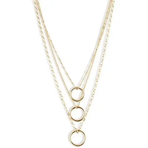 Lucky Brand Link Loop Chain Layer Necklace, Gold Lucky Brand Link Loop Chain Layer Necklace, Gold