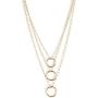 Lucky Brand Link Loop Chain Layer Necklace, Gold