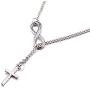 XCFS Unisex 925 Silver Plated Smooth Cross Religious Pendant Necklace,20inch chain