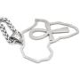GUNGNEER Stainless Steel Ankh Cross Necklace Africa Map Pendant Silvertone Keel Chain Jewelry Strength Amulet Talisman