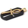 Gungneer Mens Stainless Steel Key of Life Ankh Cross Dog Tag Pendant Necklace Ancient Egyptian Talisman Amulet