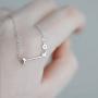 N+A Minimalist Heart Key Pendant 925 Sterling Silver Necklace for Women Girls Small Cute Love Bar Drop Link Charm Chain Adjustable Hypoallergenic Valentine Christmas Jewelry Gift