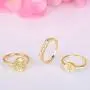 YeGieonr Handmade Flower Signet Ring -18K Gold Ring-Minimalistic Statement Ring with Botanical Engraved- Delicate Personalized Jewelry Gift for Women/Girls