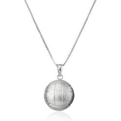 Honolulu Jewelry Company Sterling Silver 3-d Volleyball Necklace Pendant with 18'' Box Chain