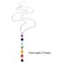 YUANKEXIANG Chakra Necklace 7 Chakra Stones Pendant Necklace Beads Gemstone Healing Crystals Jewelry Birthday