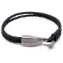 Big Hook Mens Braided Leather Bracelet Black Handcrafted in USA Big Hook Mens Braided Leather Bracelet Black Handcrafted in USA