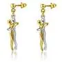 XINAOBAOLUO Fashion Affectionate Hug Jewelry Metal Plating Lovers Pendant Necklace &18k Alloy Earring Set Gifts for Couples (1.18 Pendant + 15.7 Chain)