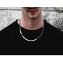 Savlano 925 Sterling Silver 5.5mm Herringbone Flat Snake Magic Chain Necklace for Men & Women - Made in Italy