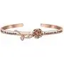 HOLLP  Christian Jewelry Religious Gift  First My Godmother Forever My Friends Cuff Bracelet with Rose Flower Godmother Gift from Goddaughter Godson
