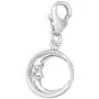 AUBE JEWELRY Hypoallergenic 925 Sterling Silver Moon Charm with Lobster Clasp for Bracelets or Necklaces