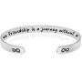 jolliz Friendship Bracelets for Women, Inspirational Gift for Mom, Silver Bangle Mantra Cuff for Women, Encouragement Jewelry for Her