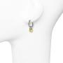 8MM Ball with Rope Design Drop Two Tone Earrings