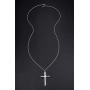 Easter Gifts Women Mens Cross Necklace 925 Sterling Silver Unisex Crufix Necklaces for Boys Girls with Strong 24 Inches Long Chain Jewelry