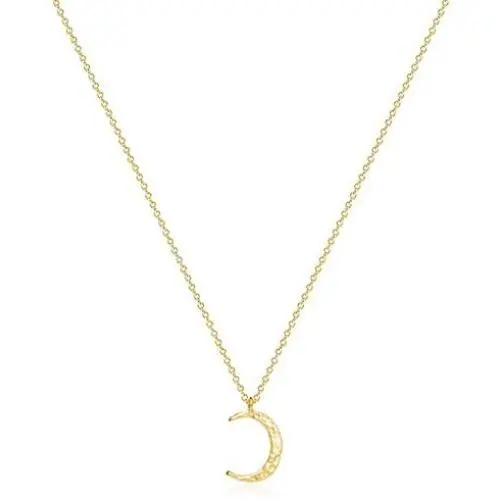 Befettly Moon Pendant Necklace 14K Gold Fill Dainty Hammered Moon Phase Gold Choker Simple Crescent Moon Full Moon Karma Circle Choker Necklace