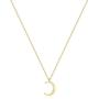 Befettly Moon Pendant Necklace 14K Gold Fill Dainty Hammered Moon Phase Gold Choker Simple Crescent Moon Full Moon Karma Circle Choker Necklace