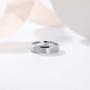 TRUMIUM 4mm 6mm 8mm Men Women Wedding Band Tungsten Carbide Ring Brushed Beveled Edge Silver/Blue/Black Size 4-15