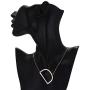 RINHOO Friendship Crystal Arrow Necklace Gold Stainless Steel Initial Heart Charm Pendant Chain Necklace with Message Card
