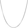 14K Solid White Gold 1.1 MM Italian Box Chain Necklace with lobster-claw Clasp - (1.1 MM 18 Inches 14K White Gold)