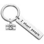 ENSIANTH Photographer Gift I Shoot People Keychain Photography Gift Camera Keychain ENSIANTH Photographer Gift I Shoot People Keychain Photography Gift Camera Keychain