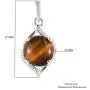 Shop LC Delivering Joy Round Tigers Eye Drop Solitaire Earrings 925 Sterling Silver Costume Stylish Prom Jewelry for Women Mothers Day Gifts