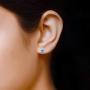 LeCalla Flaunt Sterling Silver Jewelry Stud Earrings for Teens and Women (Gemstone Birthstone Round 4MM)
