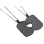 PJ Stainless Steel Ill Hold You in My Heart Puzzle Piece Heart Matching Couple Dog Tag Necklace PJ Stainless Steel Ill Hold You in My Heart Puzzle Piece Heart Matching Couple Dog Tag Necklace