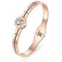 PAPAGENA Unique Design Stylish Bracelet Bangles for Women Girls Gold/Rose Gold Plated Titanium Steel Bracelets Christmas Gift