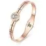 PAPAGENA Unique Design Stylish Bracelet Bangles for Women Girls Gold/Rose Gold Plated Titanium Steel Bracelets Christmas Gift