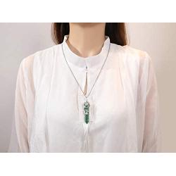 XIANNVXI Flower Wrapped Crystal Point Pendant Necklace Reiki Healing Crystals Stone Necklaces Gemstone Quartz Jewelry for Women