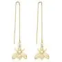 MANZHEN Cute Insect Bee Threader Drop Earrings Tiny Bumble Bee Earrings for Women Girls